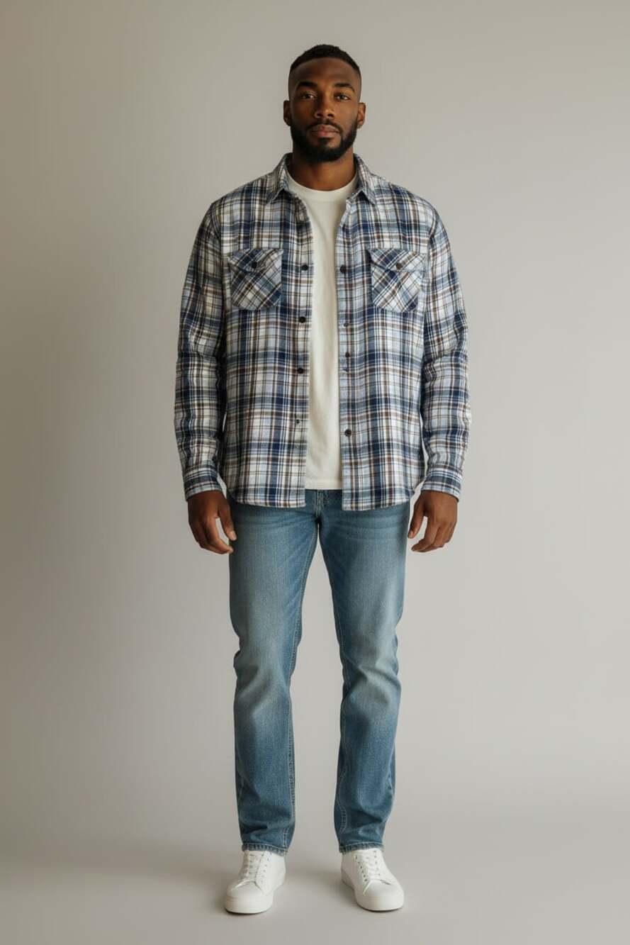 Katin Plaid Flannel Button Down Shirt XL